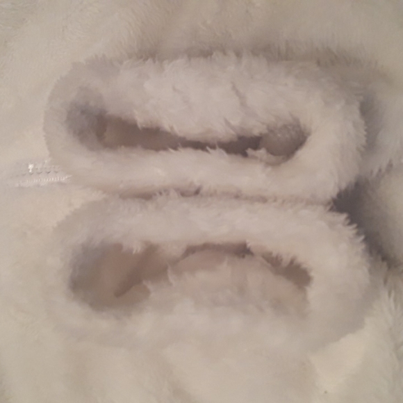 Girls Furry Fleece Bear Ear Zip-up Hoodie Sweatshirt - Picture 6 of 8